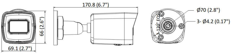 Caméra de sécurité Hikvision DS-2CD1043G2-I 4MP H265+ Motion Detection 2.0 vision de nuit 30 mètres EXIR 2.0